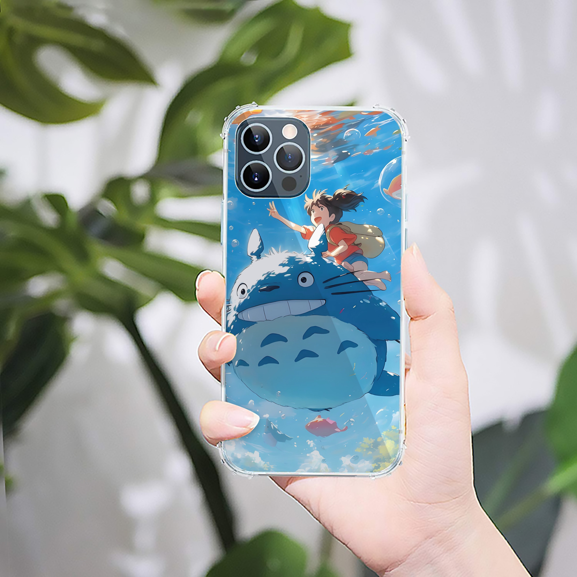 （画像用） となりのトトロ 草壁メイ 草壁サツキ My Neighbor Totoro Satsuki Kusakabe Mei Kusakabe 【iPhone 12シリーズ対応】透明スマホケース（クリアソフトケース）